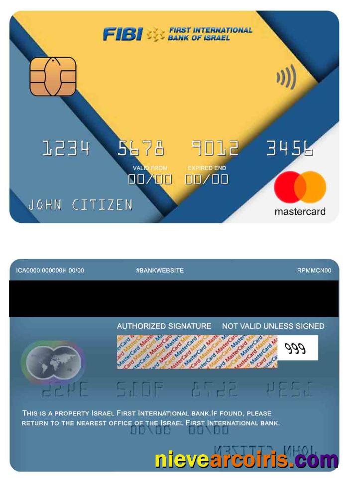 Israel First International Bank mastercard